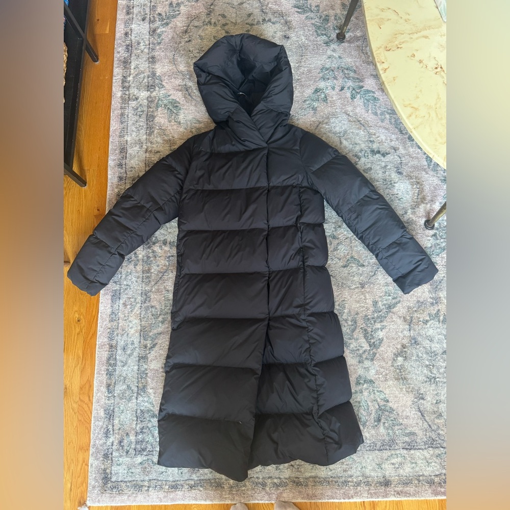 Aritzia Babaton The Duvet Puffer Long XS Black